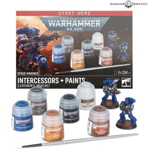 Warhammer 40,000 Space Marines: Intercessors + Paints