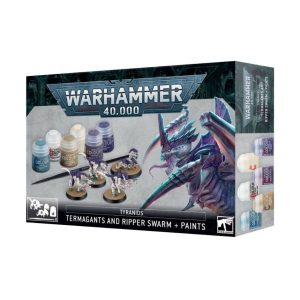 Warhammer 40,000 Tyranids: Termagants and Ripper Swarm + Paints Set